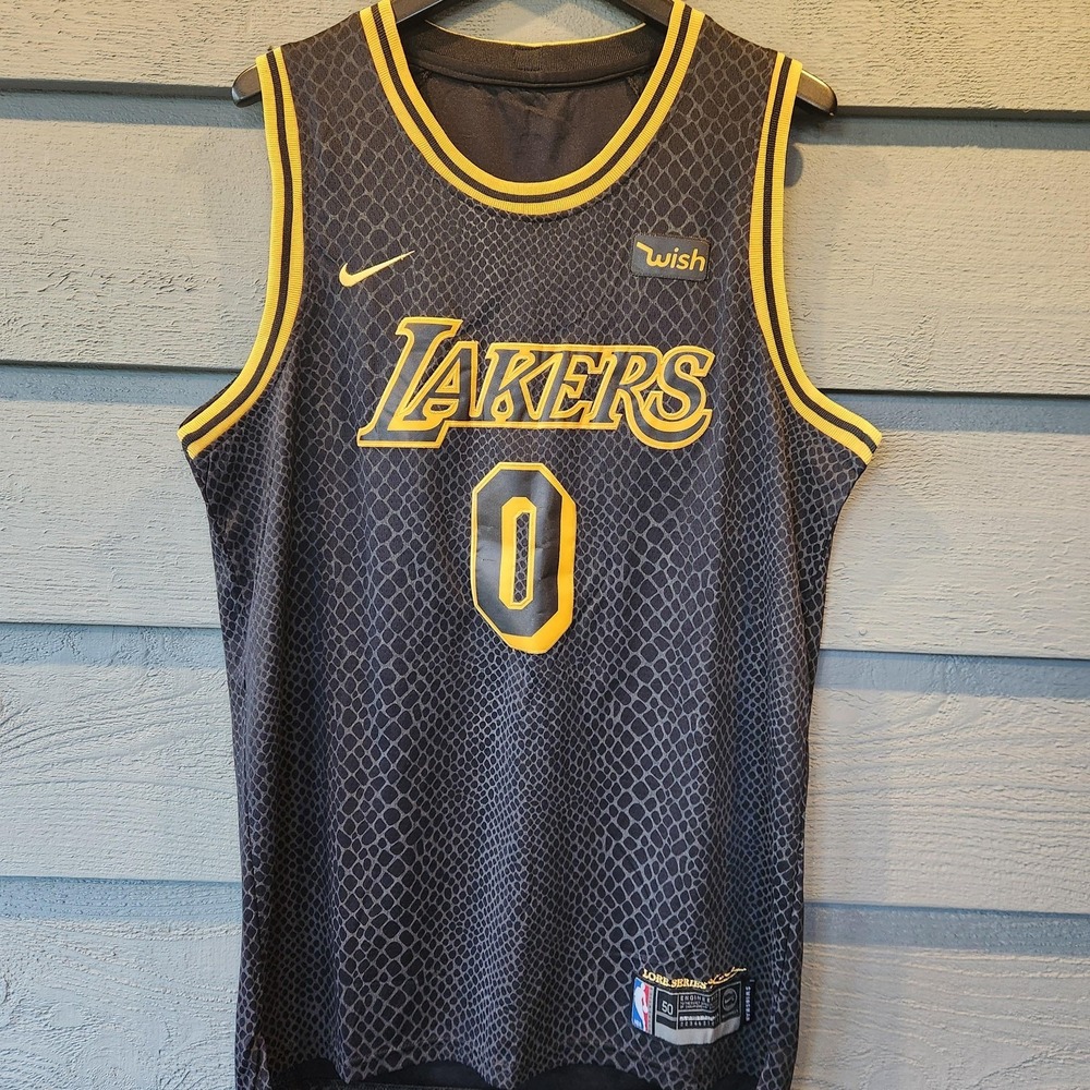 Los Angeles Lakers Jersey Mens XL Black NBA Basketball Kyle Kuzma 0 Lore Nike